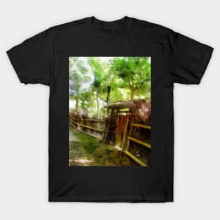 Impressionist Painting of Rustic Gate T-Shirt